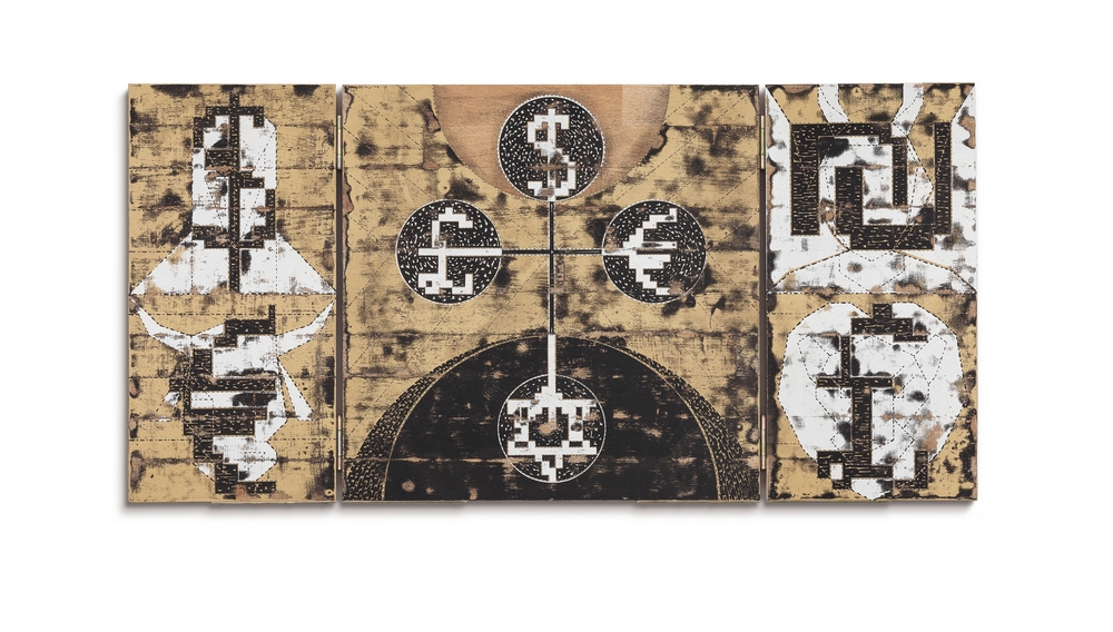 Altar, 2015, 40,2 x 80,2 x 1,8 cm, linocut, beech wood