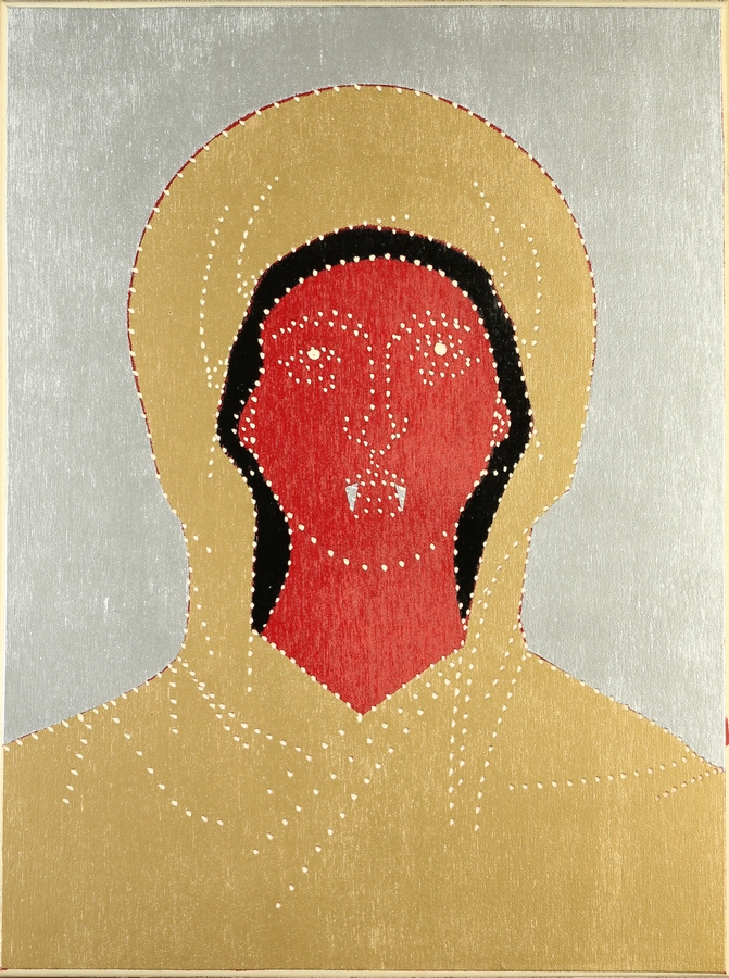 Vampire, 2024, 40 x 30 cm, offset ink, wood
