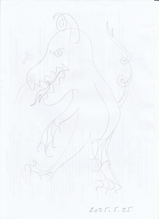 Demon, 2025, 29,7 x 21 cm pencil on paper