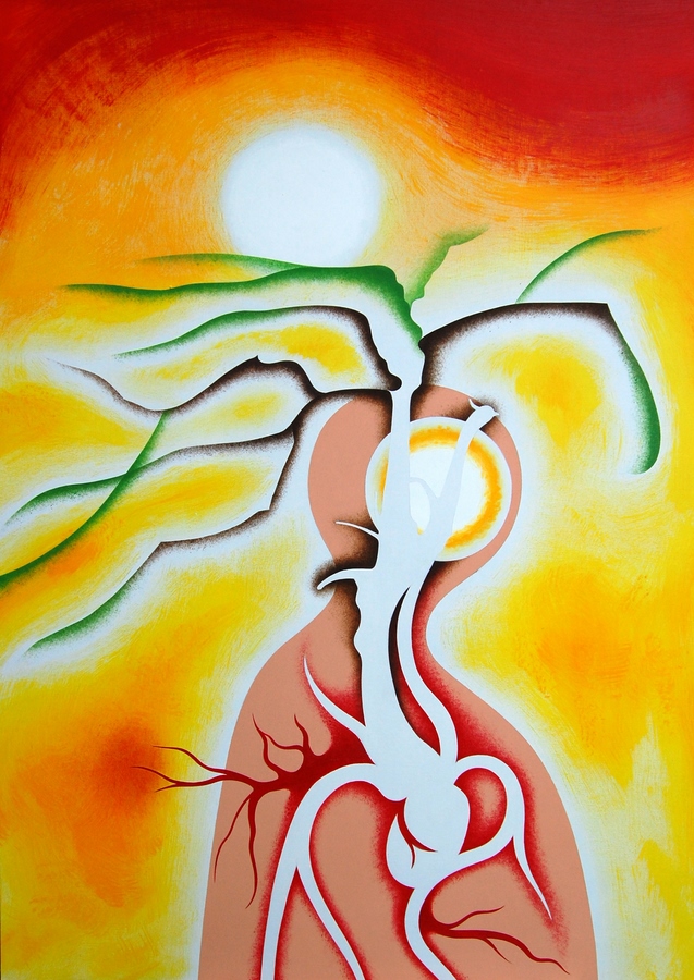 The Lonely Cedar in the 21th Centrury, 2008, 96,7 x 68,4 cm, acrylic, hardboard