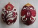 Easter Egg (Peony, Griffin), 2002, 6,5 x 4,7 cm, crewel, glue